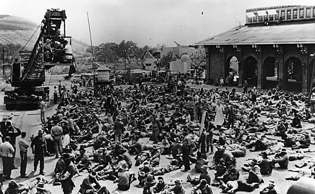 El rodaje movilizó a cientos de extras. 