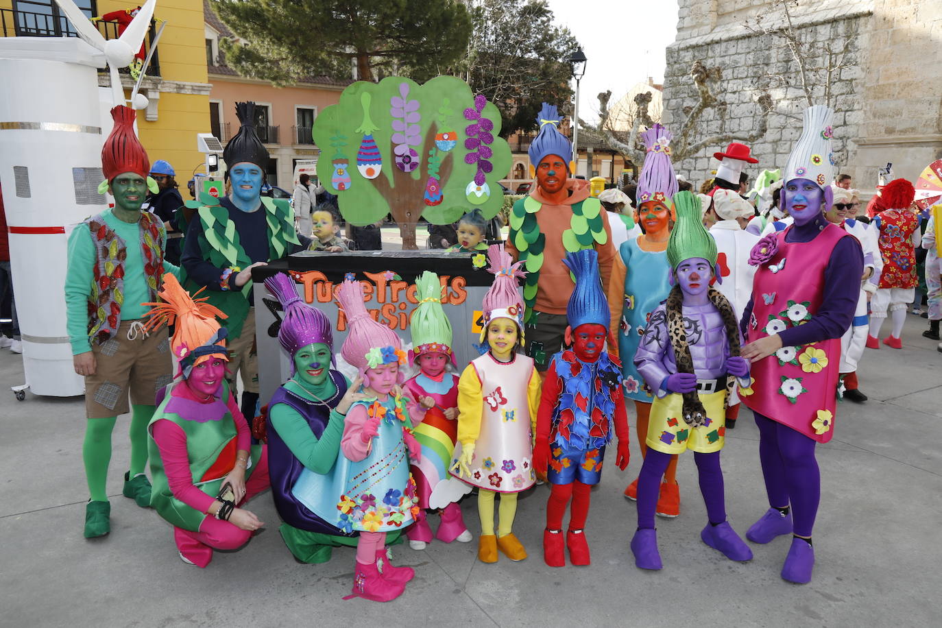 Un momento del desfile de carnaval en Tudela de Duero. 