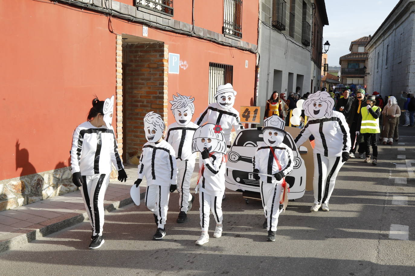 Un momento del desfile de carnaval en Tudela de Duero. 