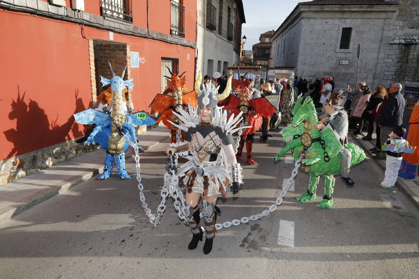 Un momento del desfile de carnaval en Tudela de Duero. 