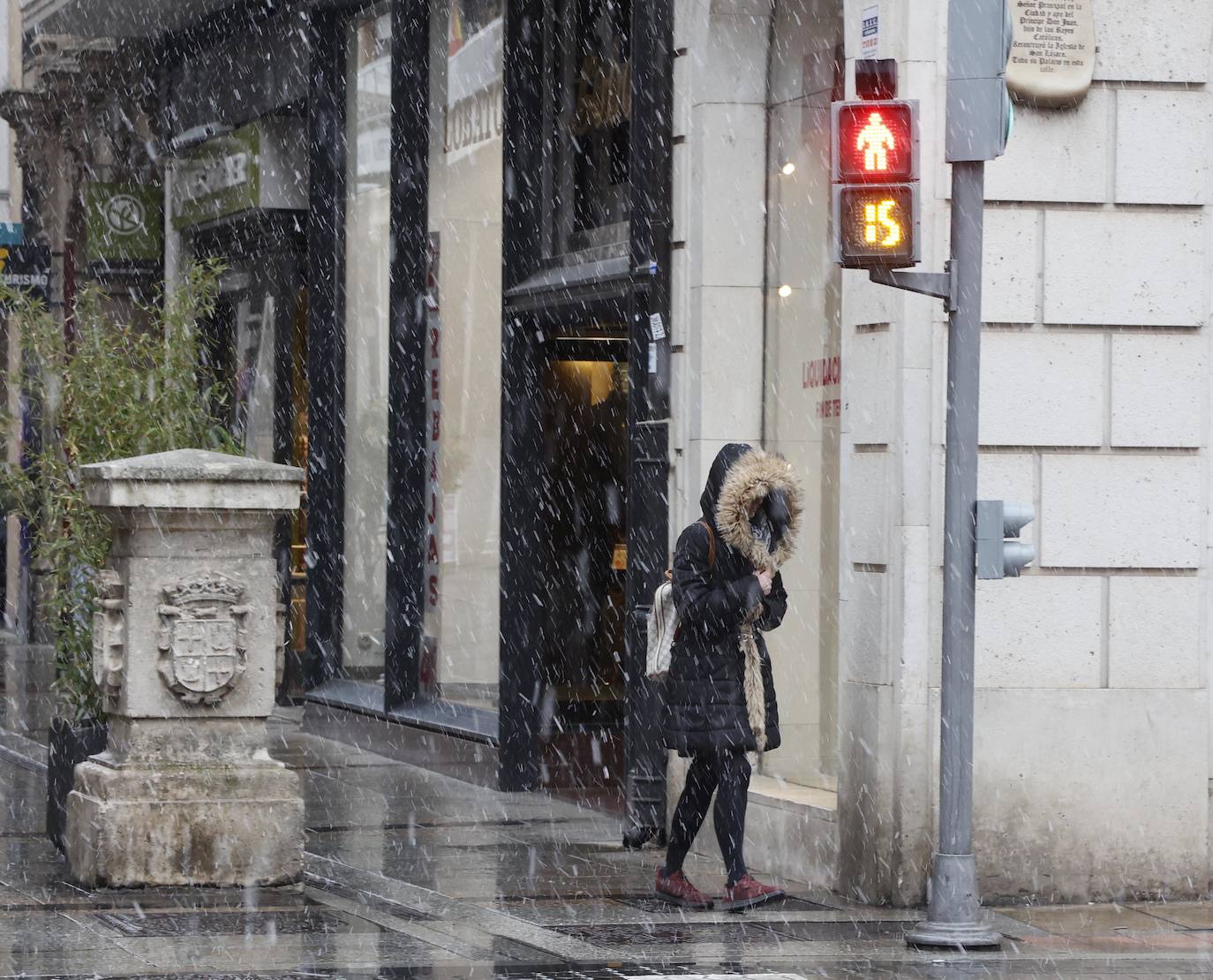 Fotos: La capital palentina recibe intensos copos