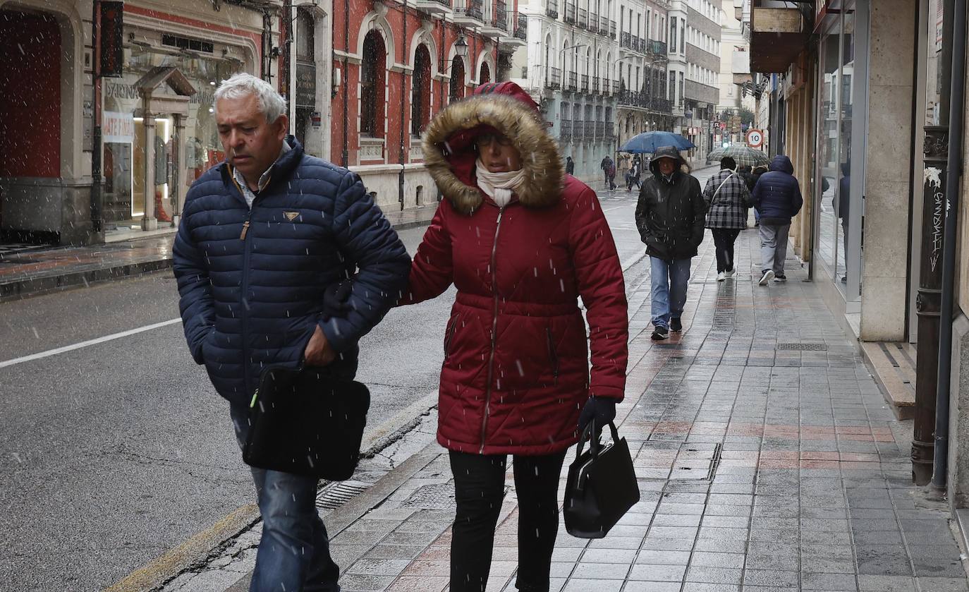 Fotos: La capital palentina recibe intensos copos