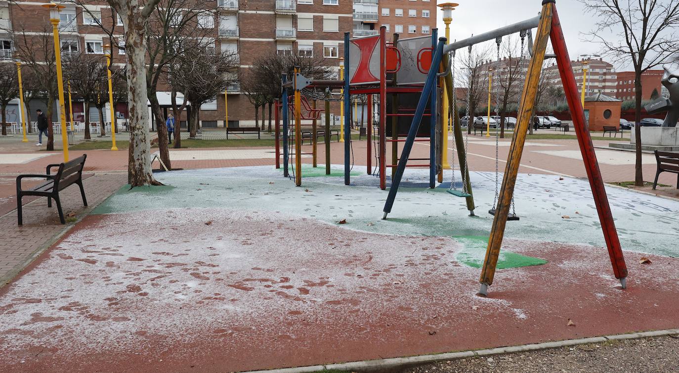 Fotos: La capital palentina recibe intensos copos