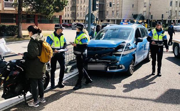 Herida una mujer en una colisión múltiple en la avenida de Salamanca