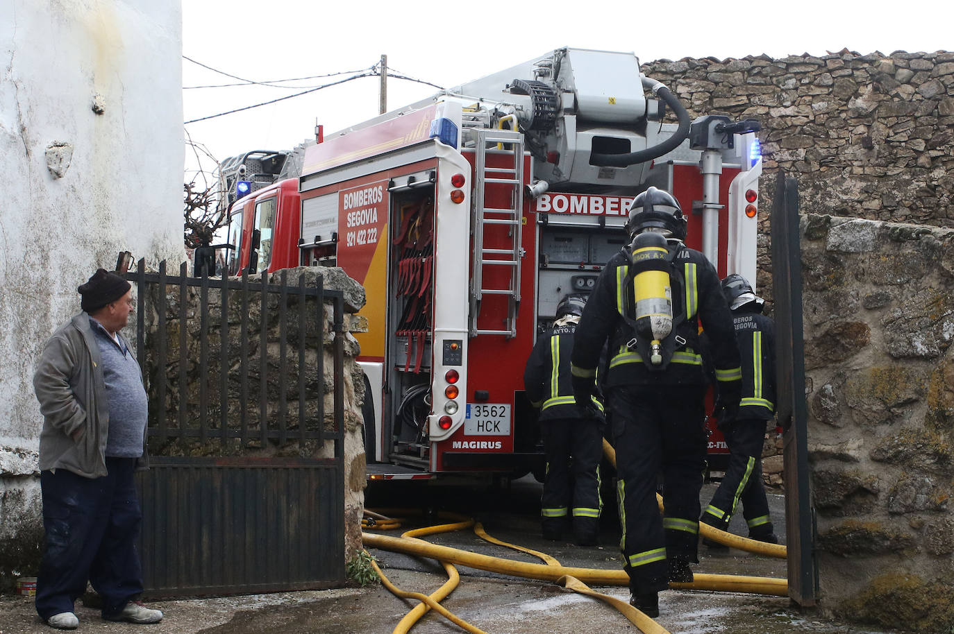 Incendio de una vivienda en Gallegos. 