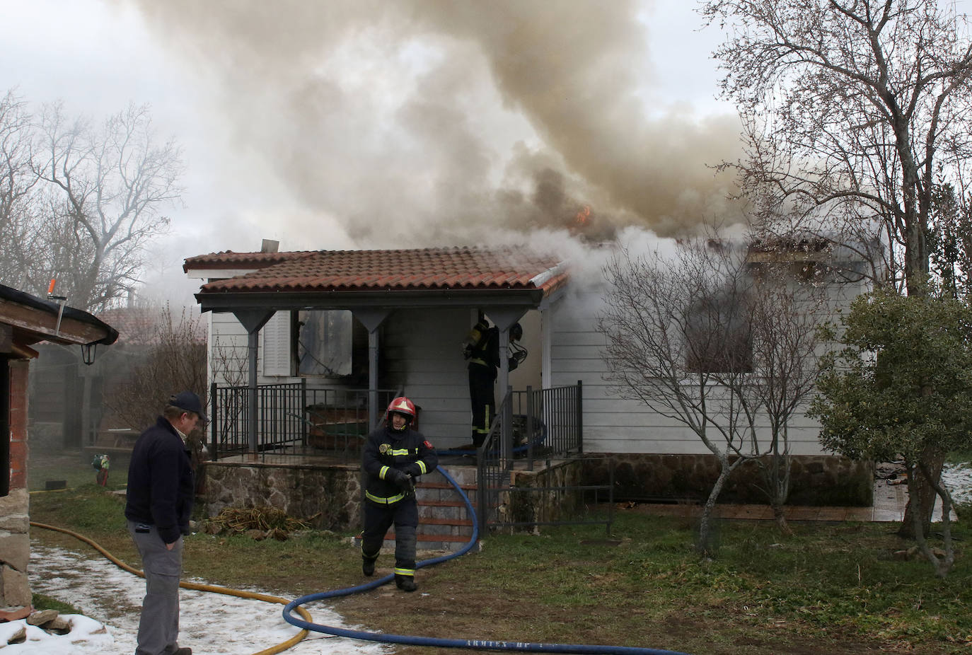 Incendio de una vivienda en Gallegos. 