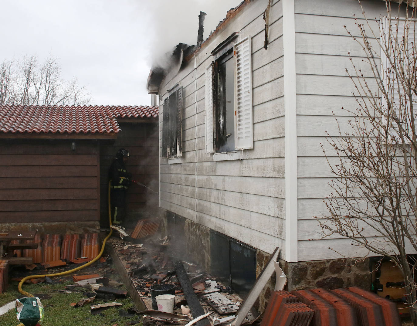 Incendio de una vivienda en Gallegos. 