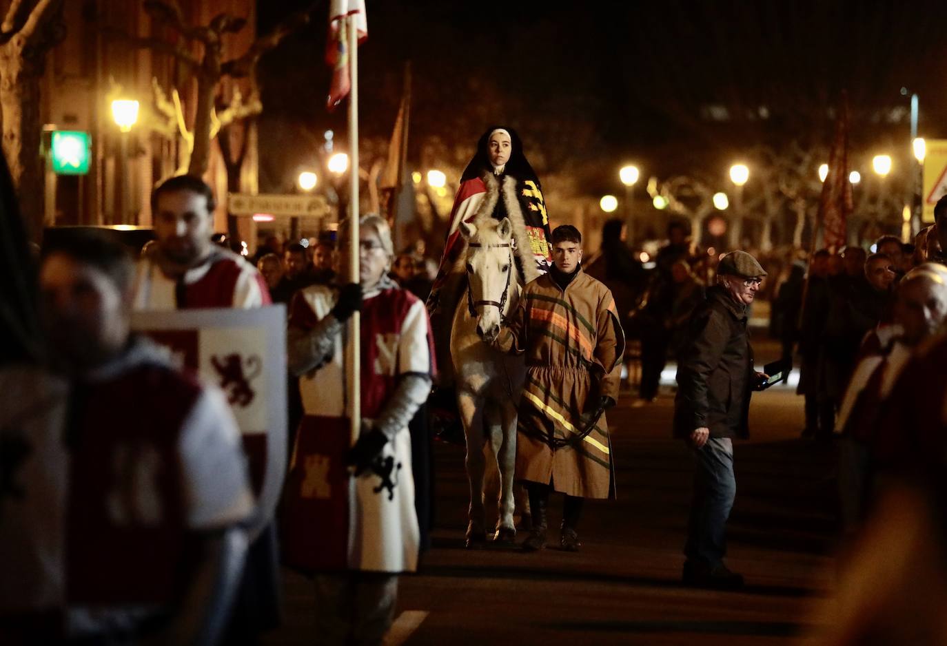 Recreación, este sábado, de la llegada de la reina Juana a Tordesillas.