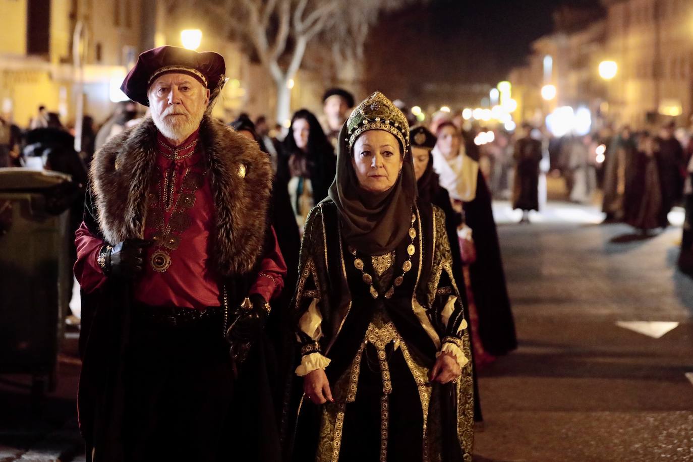 Recreación, este sábado, de la llegada de la reina Juana a Tordesillas.