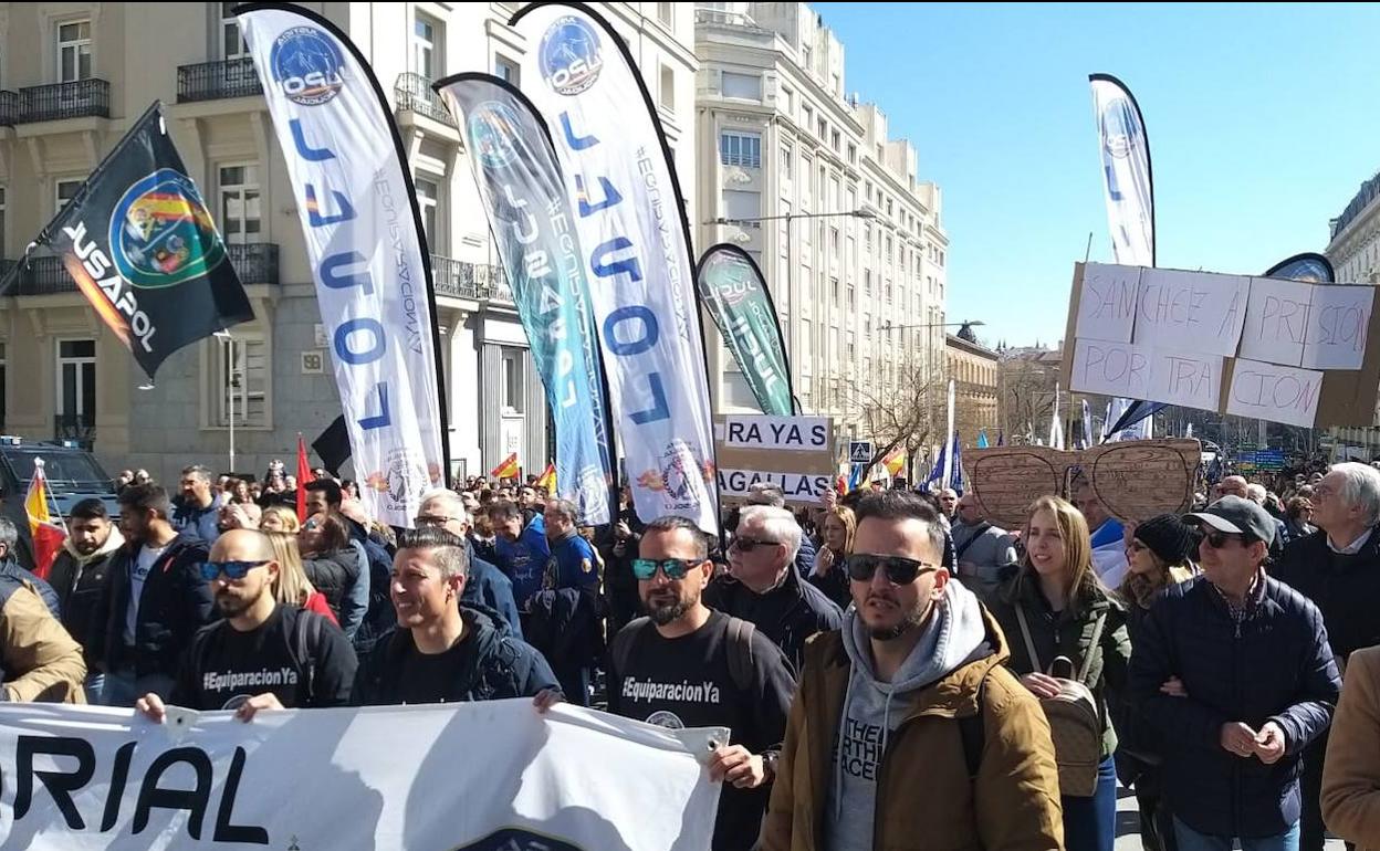 Manifestación contra la 'ley mordaza', este sábado en Madrid.