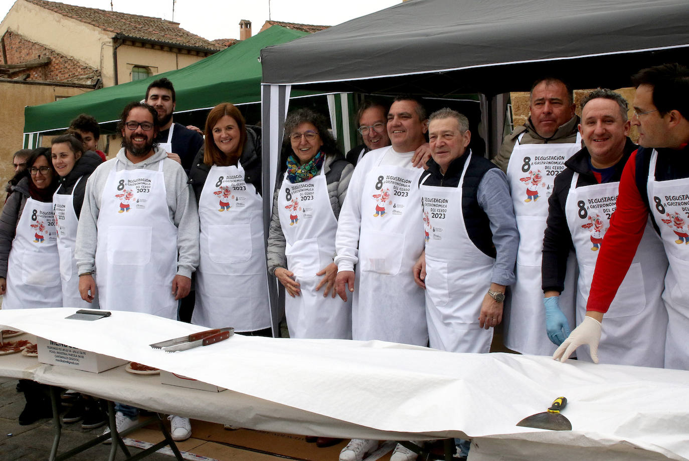 Degustación gastronómica del cerdo en San Lorenzo. 