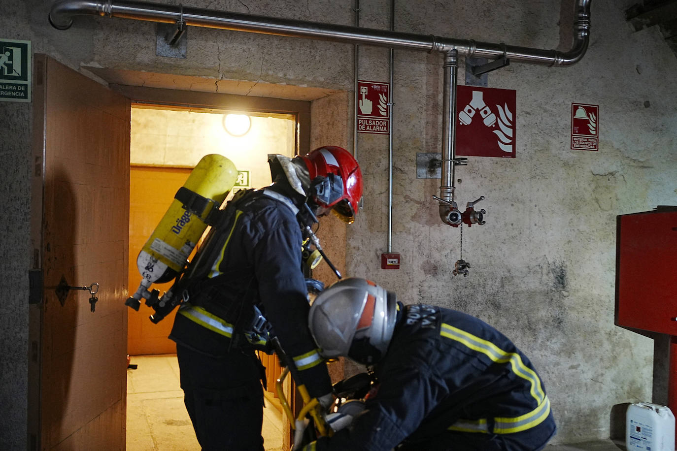 Simulacro de emergencias en el Alcázar de Segovia. ICAL Y EL NORTE