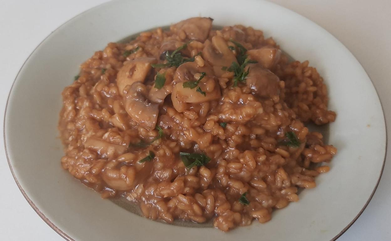 Receta de risotto de champiñones cremoso