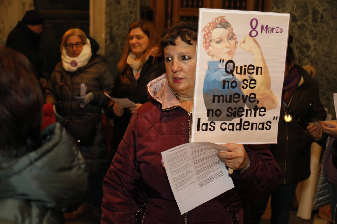 La manifestación del Día Internacional de la Mujer en Peñafiel.