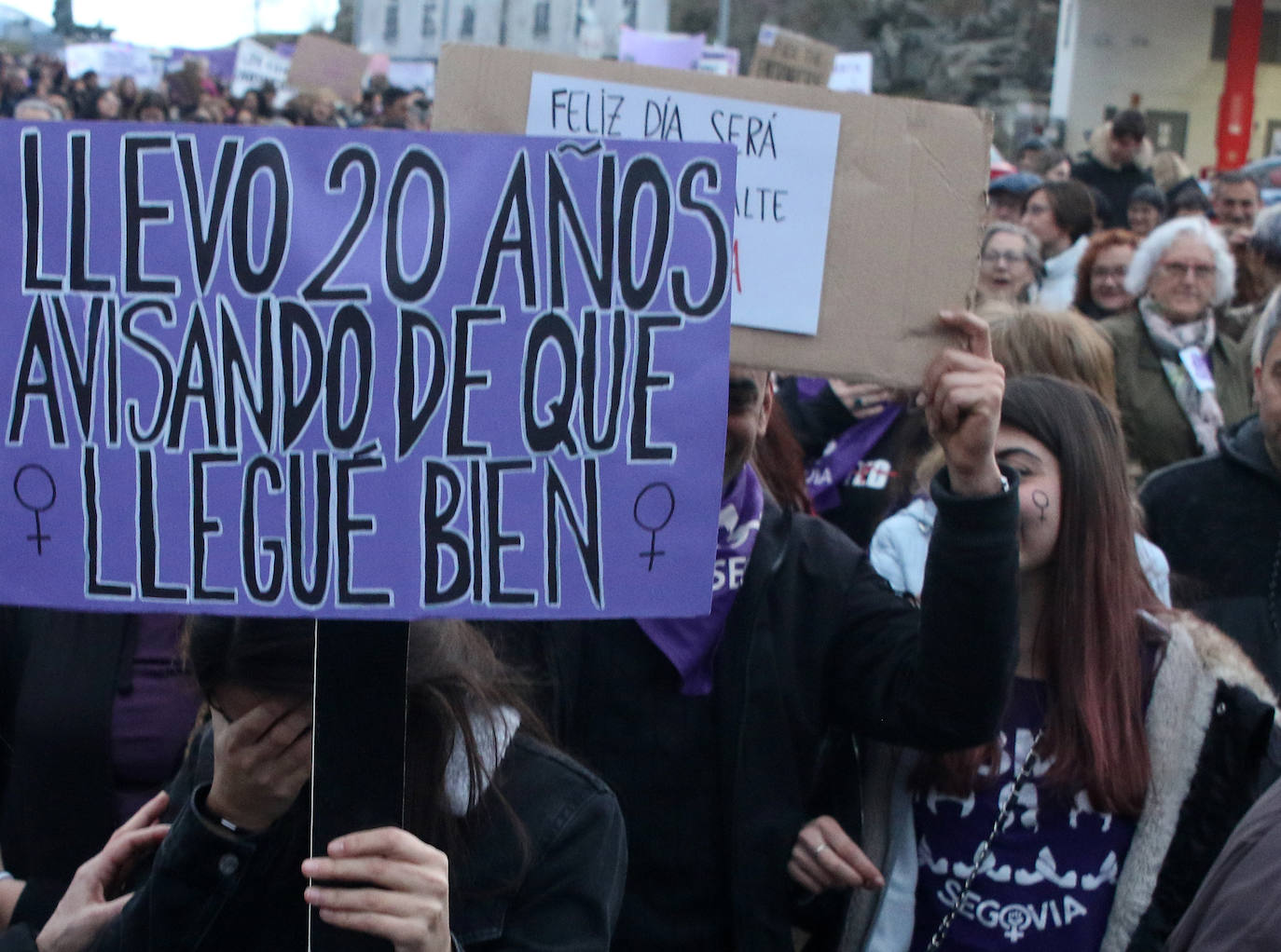 Manifestación del Día de la Mujer en Segovia. 