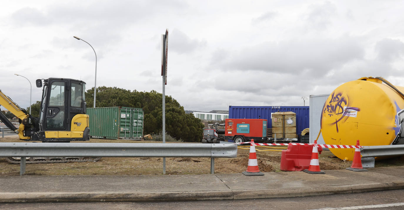 Fotos: Obras en la autovía P-11 de Palencia de acceso a Villamuriel