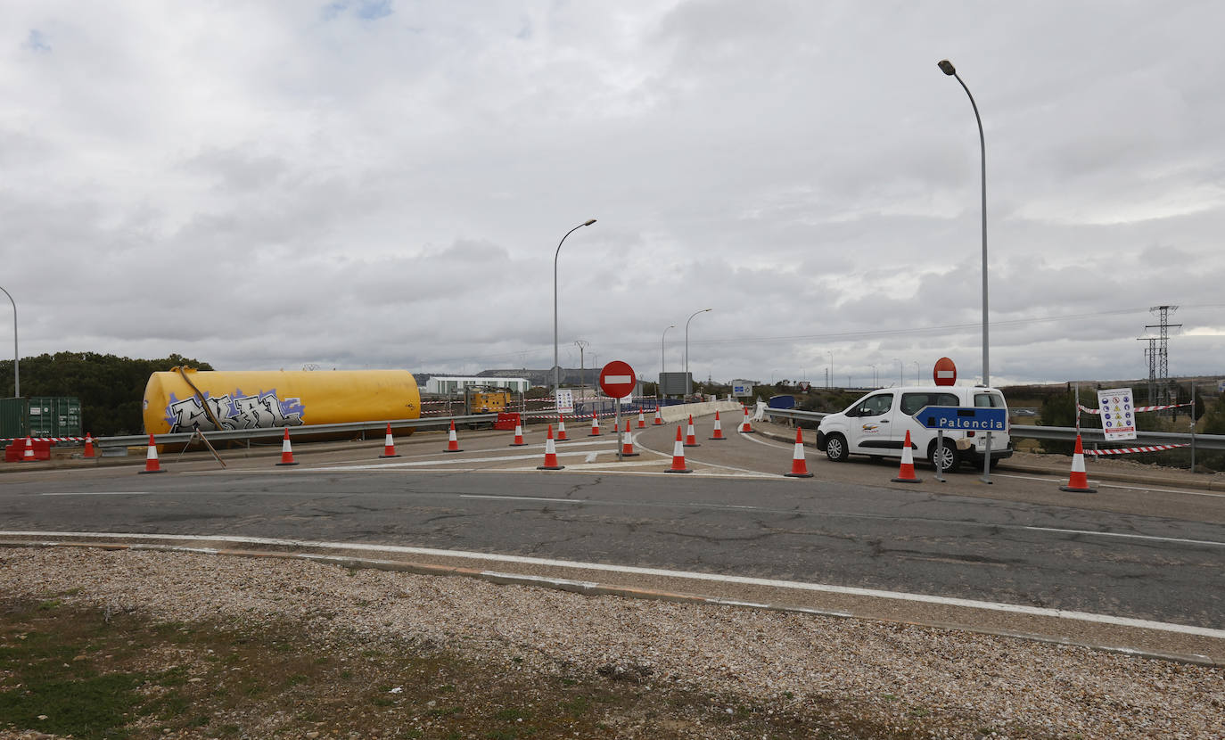 Fotos: Obras en la autovía P-11 de Palencia de acceso a Villamuriel