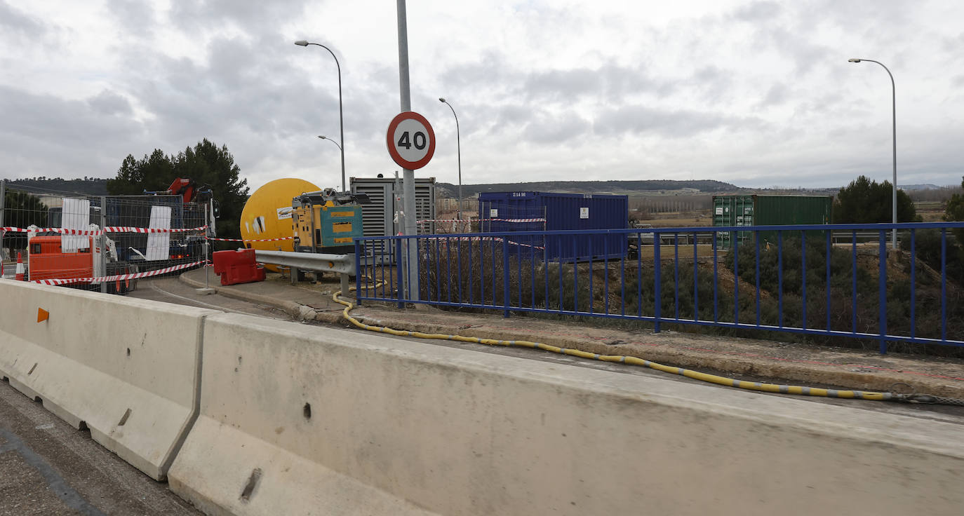 Fotos: Obras en la autovía P-11 de Palencia de acceso a Villamuriel