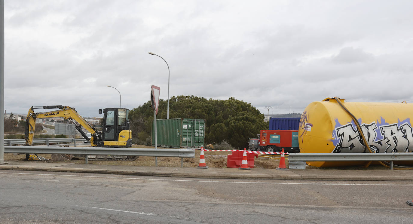 Fotos: Obras en la autovía P-11 de Palencia de acceso a Villamuriel