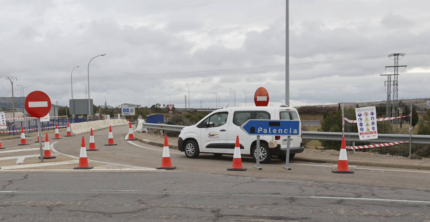 Fotos: Obras en la autovía P-11 de Palencia de acceso a Villamuriel