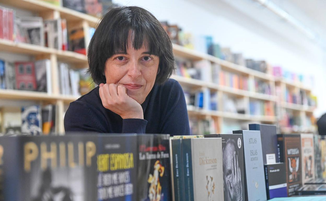 Pilar Adón, en la librería El Rincón de Morla. 