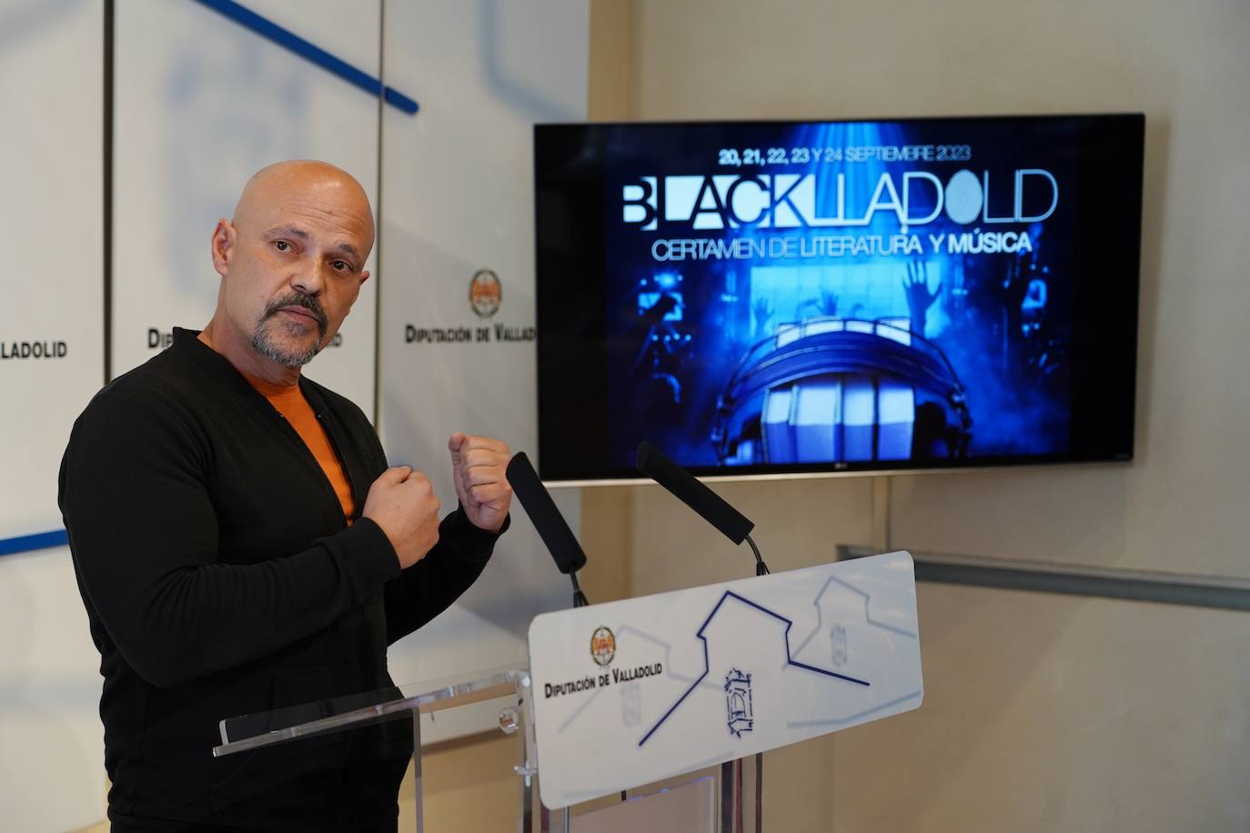 César Pérez Gellida, durante la presentación de la tercera edición de Blacklladolid. 