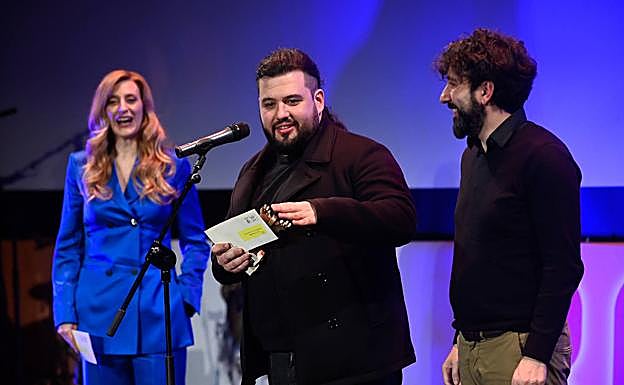 Néstor López y Óscar Romero, ganadores de la sección El Cine de Castilla y León con 'Anticlímax'.