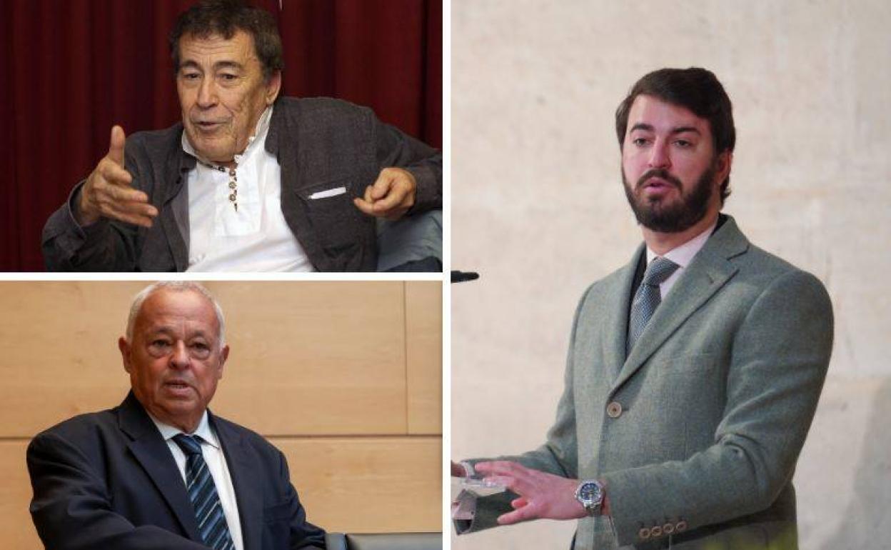 El escritor Sánchez Dragó, el consejero Gonzalo Santonja y el vicepresidente Juan García-Gallardo.