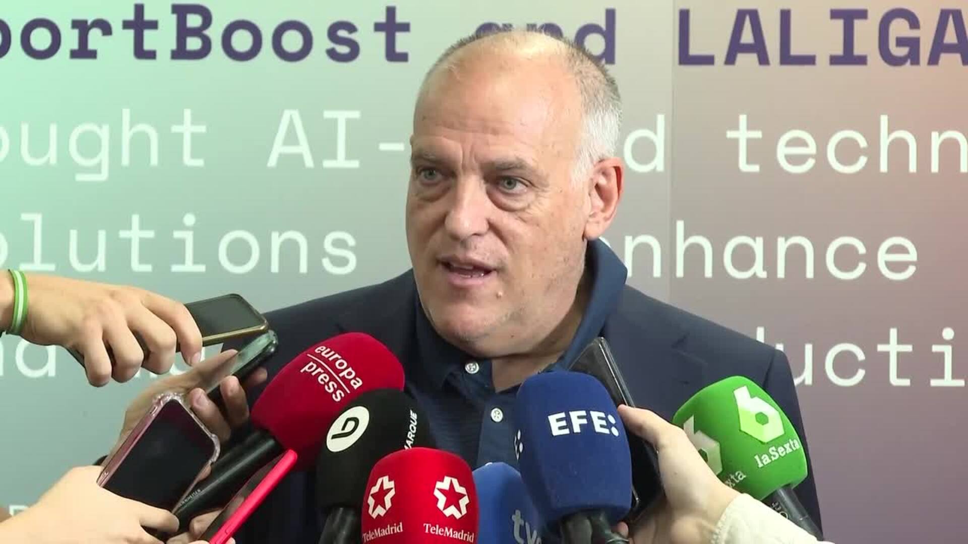 Javier Tebas: "Todo el mundo sabe que Florentino Pérez es intocable"