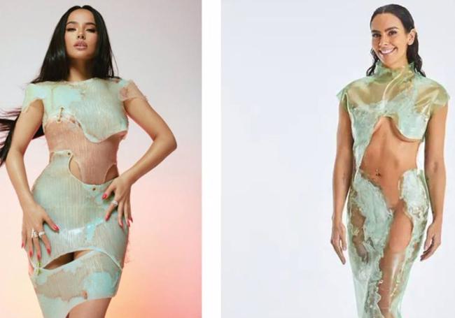 El vestido que lució la cantante Becky G, de la diseñadora Joanna Prazmo, en la revista 'Variety'.