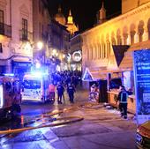 Dos heridos tras una explosión en la churrería de la plaza Medina del Campo