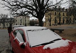 Nieve en el Real Sitio de San Ildefonso, en Segovia.