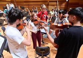 Ensayo de la OSCyL Joven el pasado mes de julio.