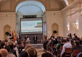 Gerardo Dueñas durante la jornada celebrada en Zaragoza.