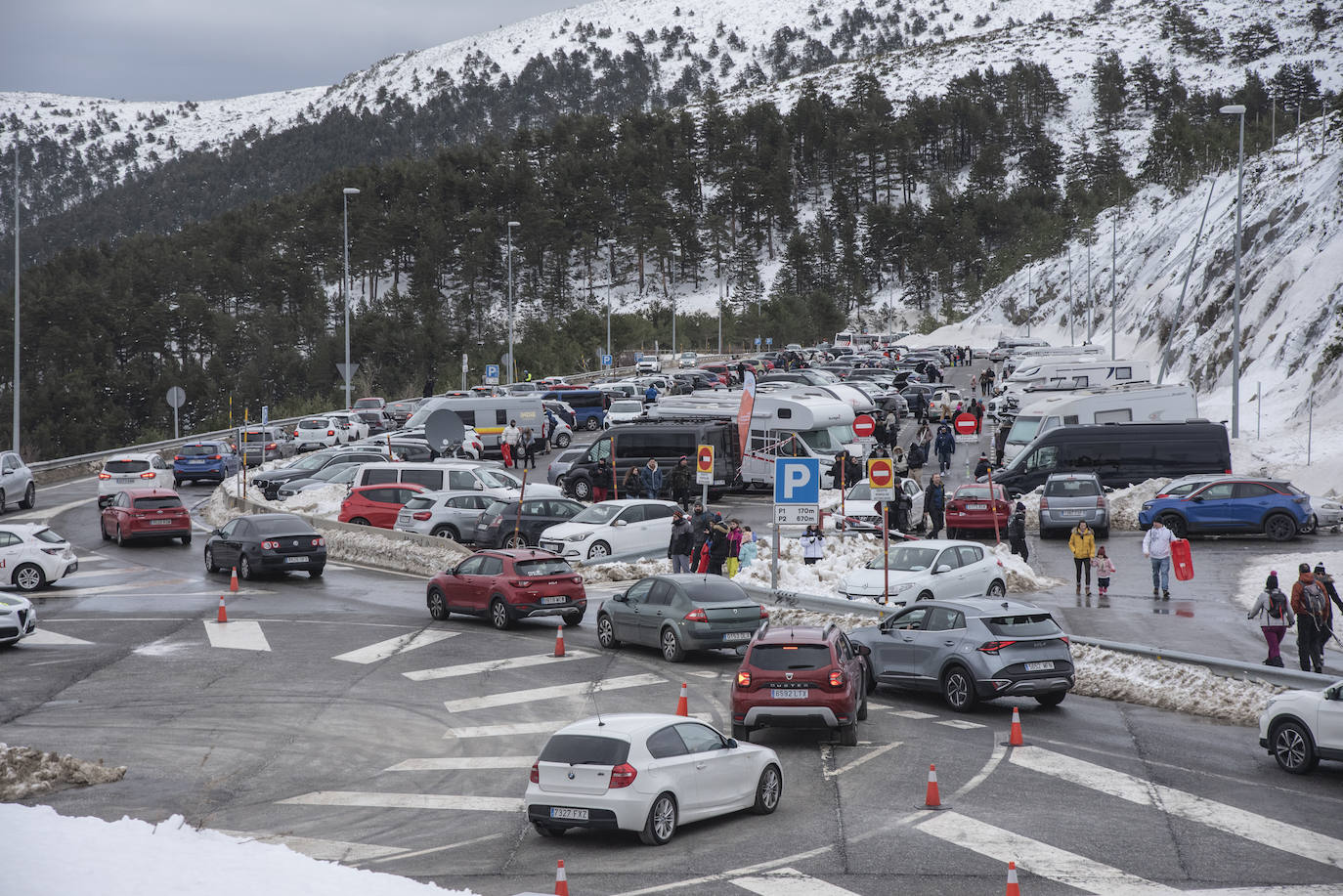 Los colapsos en Navacerrada, en imágenes