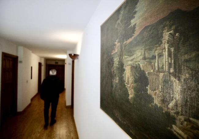 'Paisaje con figuras y ruinas', en el centro diocesano de espiritualidad.