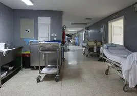 Pasillo de los quirófanos del Hospital Río Carrión.
