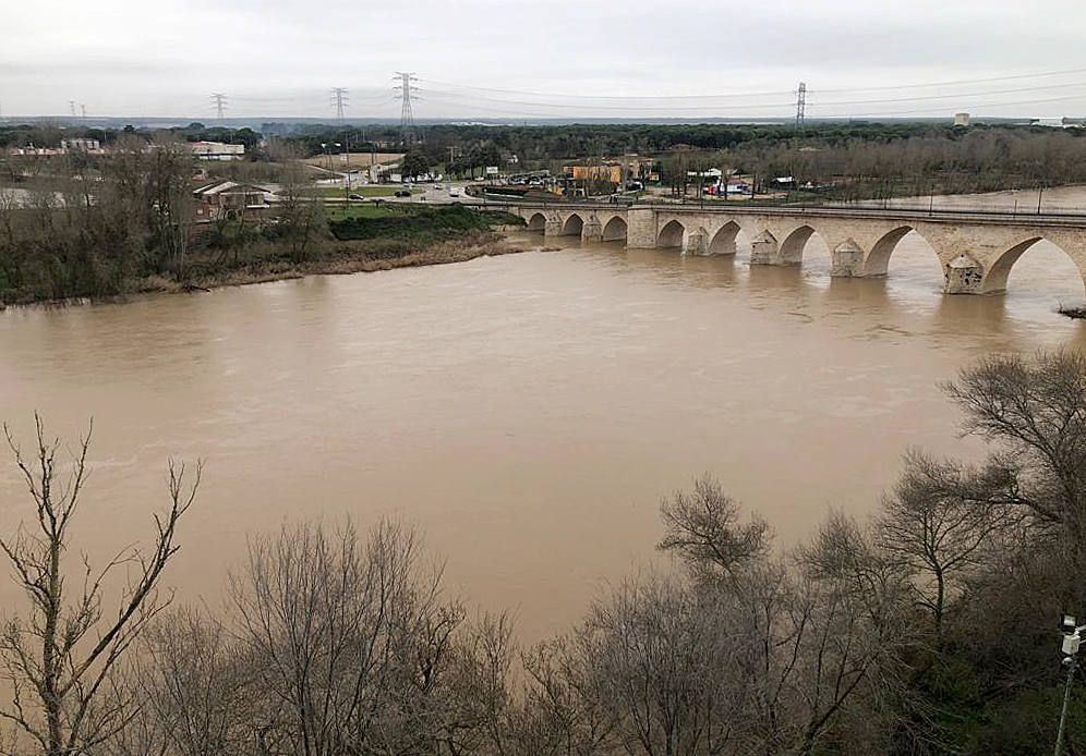 El río Duero en Tordesillas.