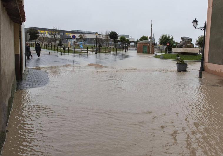 Inundación en Valverde del Majano.