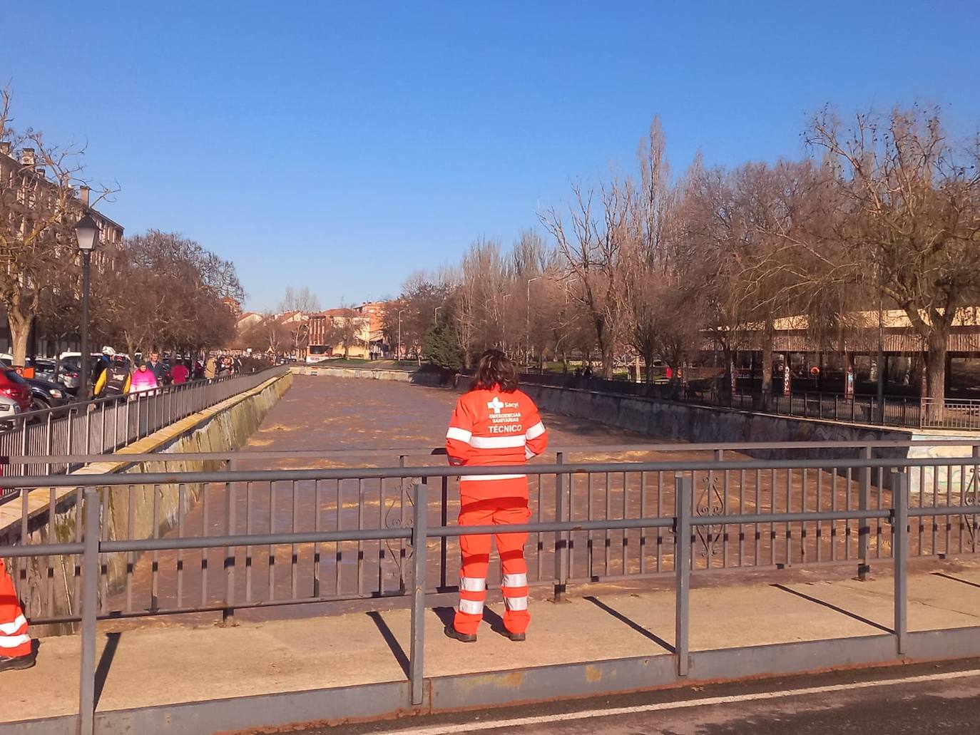 Crecida del río Zapardiel en Medina del Campo