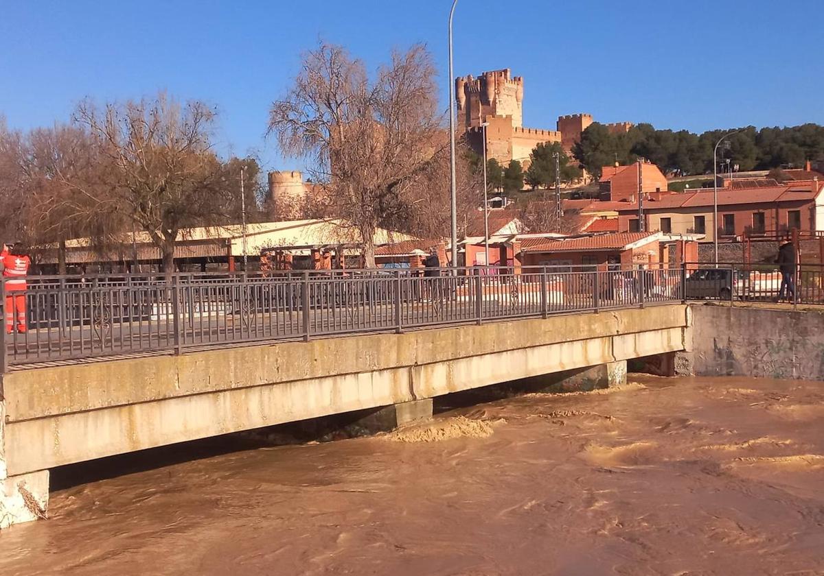 Crecida del río Zapardiel en Medina del Campo