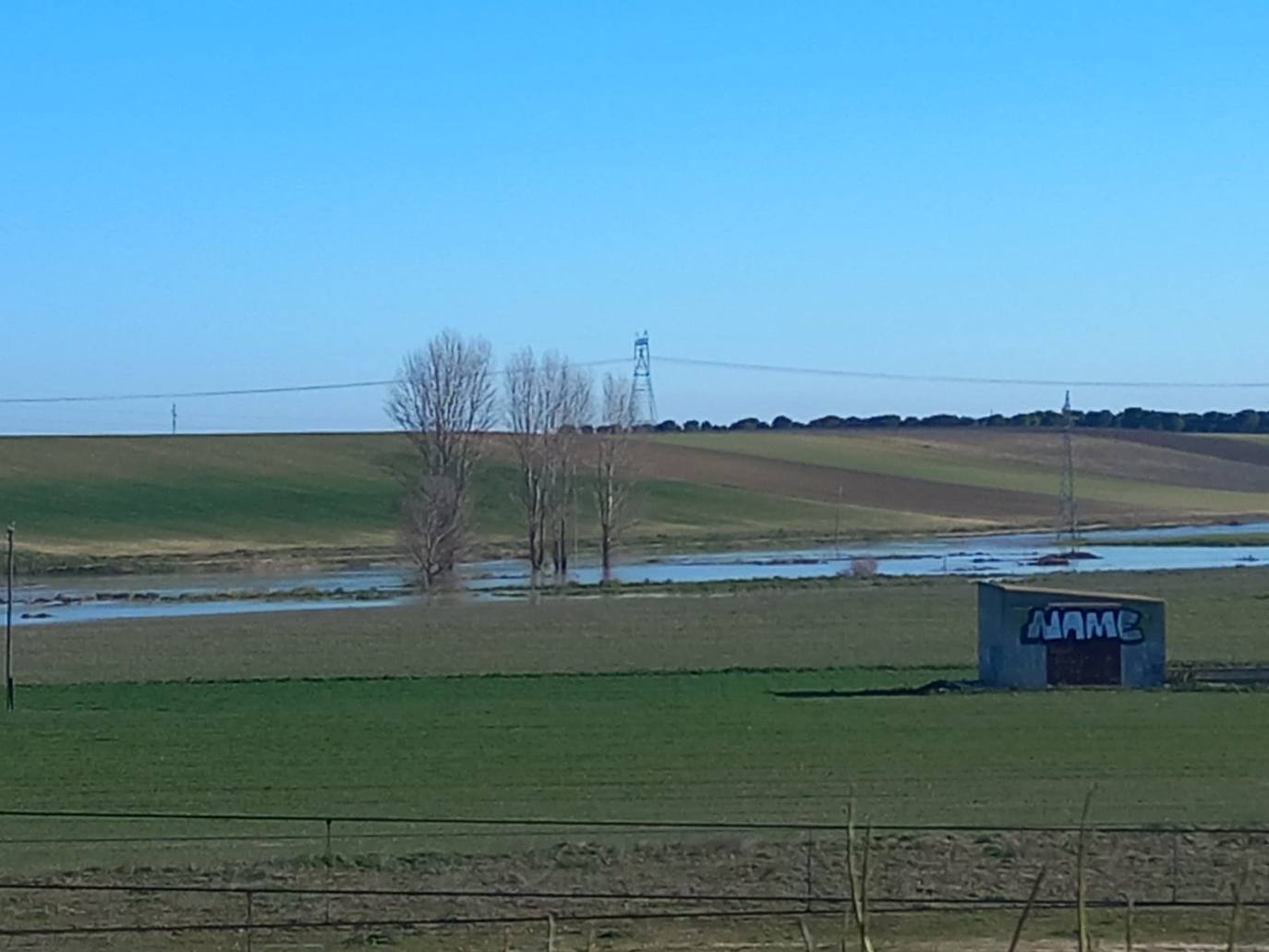 Crecida del río Zapardiel en Medina del Campo