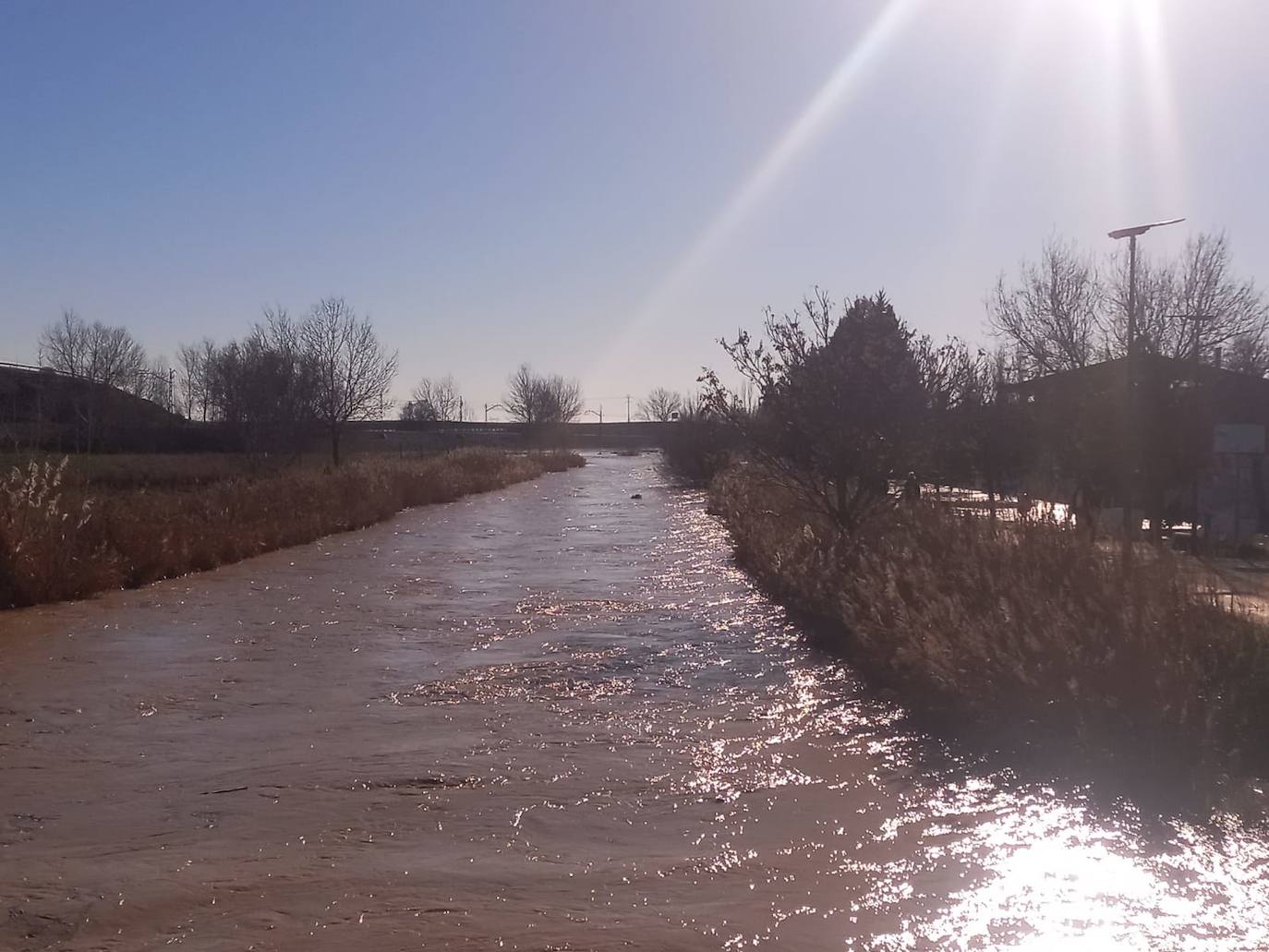 Crecida del río Zapardiel en Medina del Campo