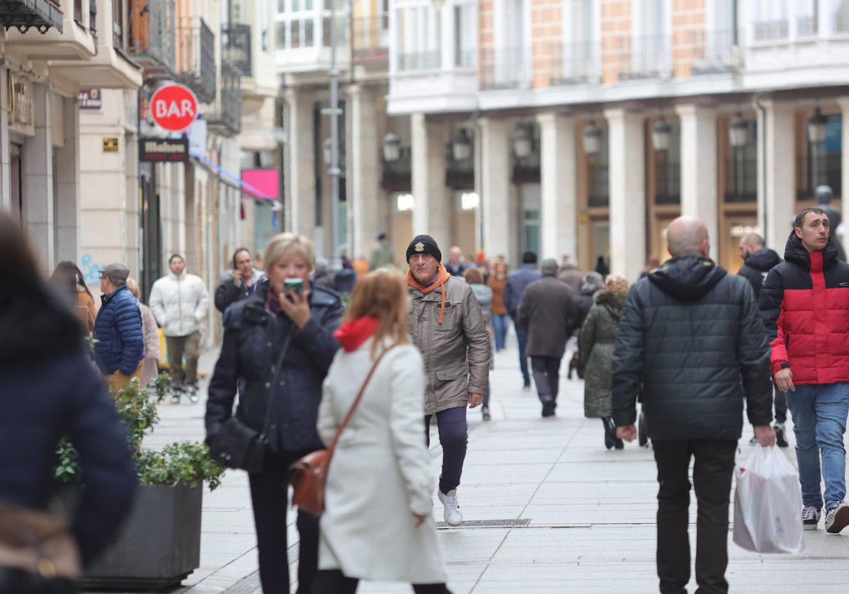 Zona comercial del centro de Palencia.