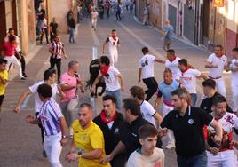 Uno de los últimos encierros por las calles de Cuéllar.