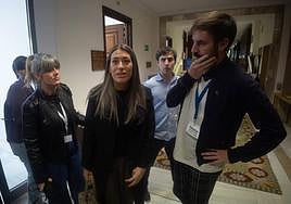 La portavoz de Junts en el Congreso, Miriam Nogueras, a su salida de la Comisión de Justicia, en el Congreso de los Diputados.
