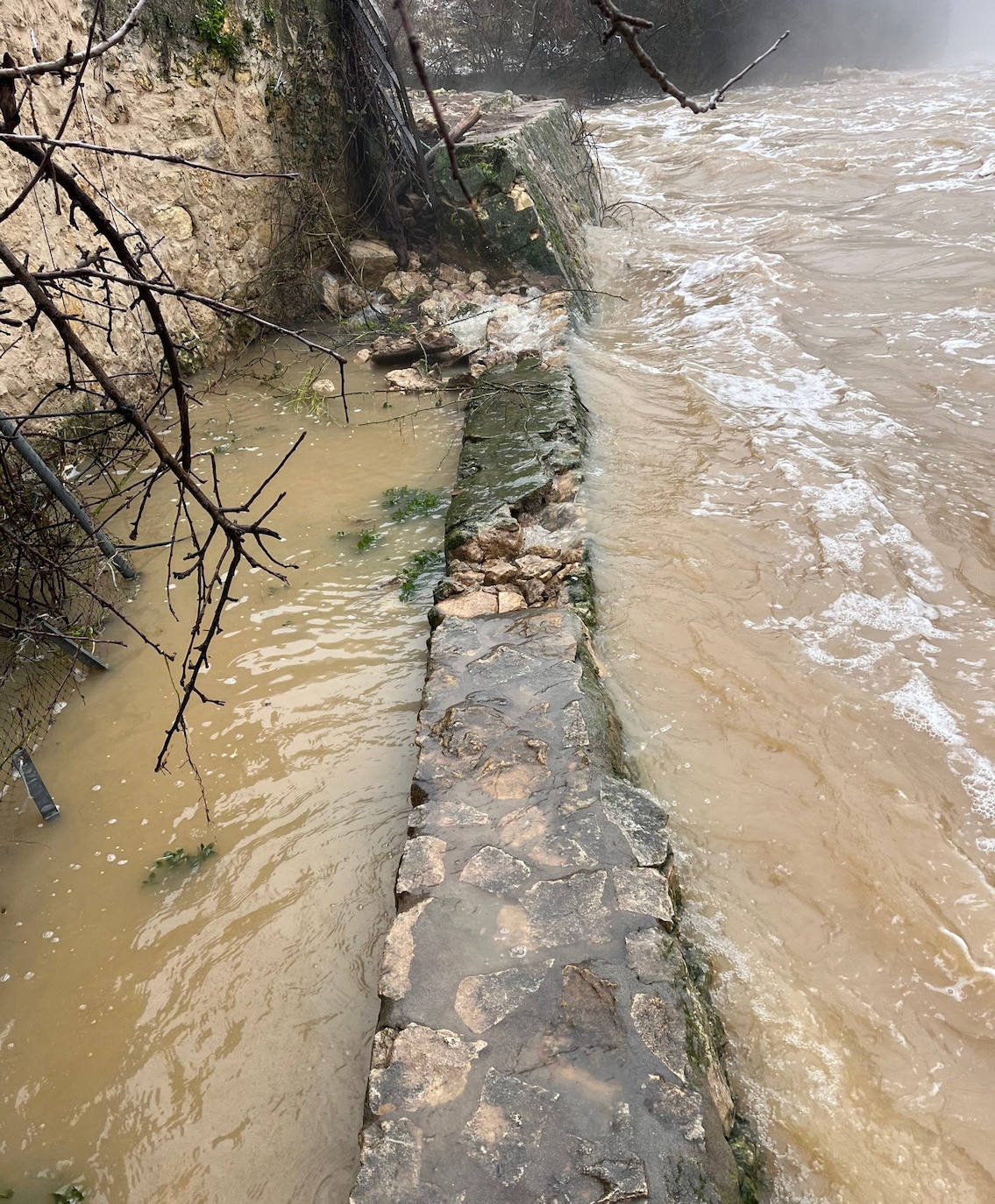 Inundaciones por el desembalse de Burgomillodo