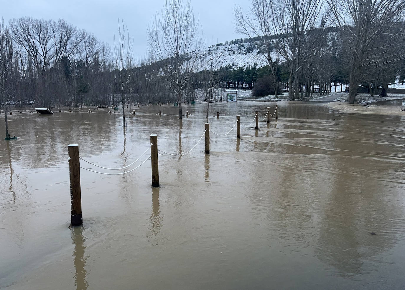 Inundaciones por el desembalse de Burgomillodo