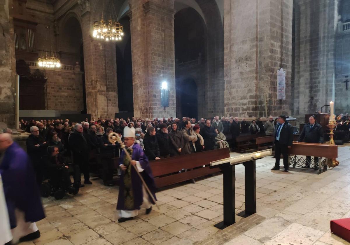 La catedral de Valladolid, durante el funeral.