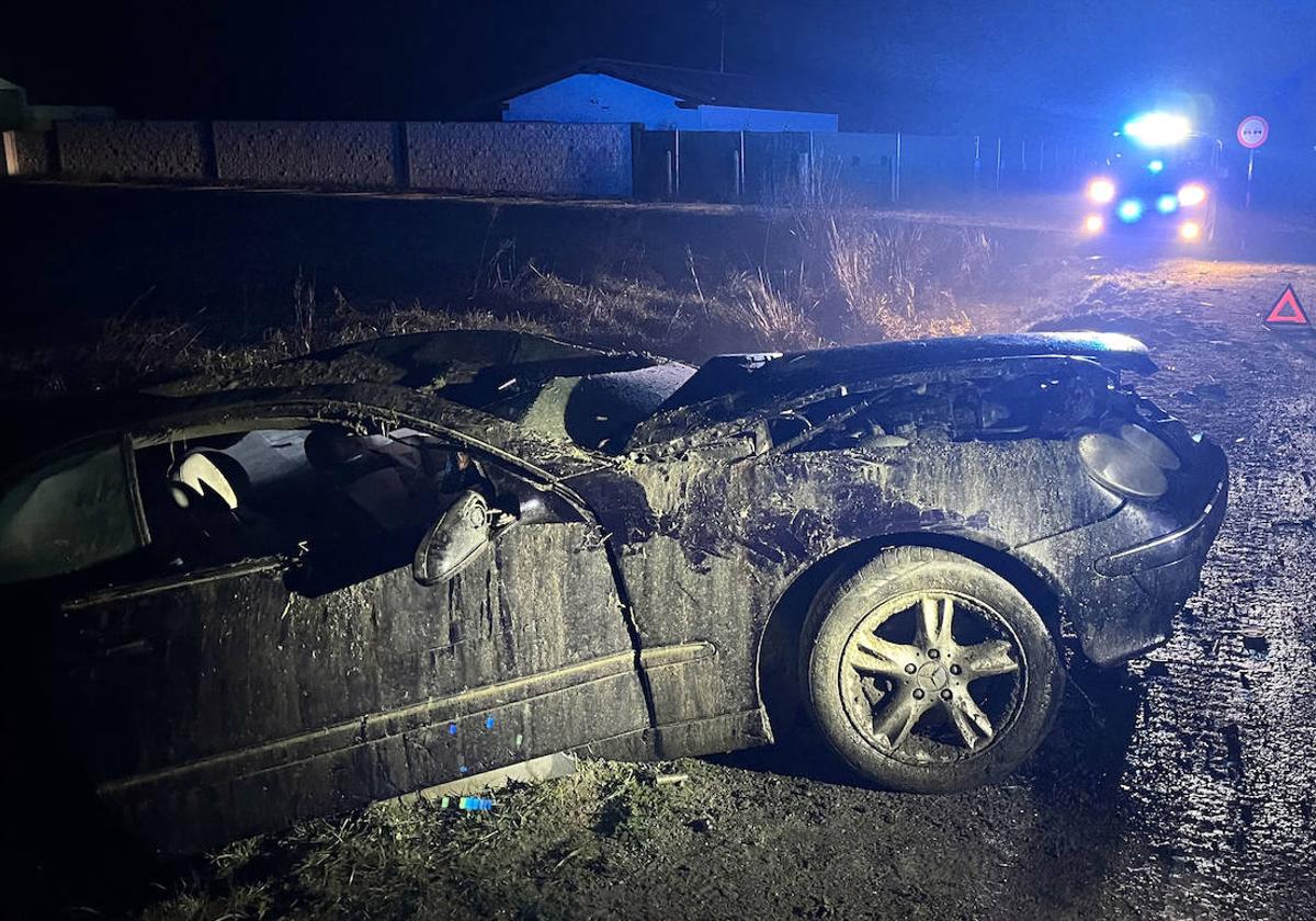 Imagen del vehículo accidentado.